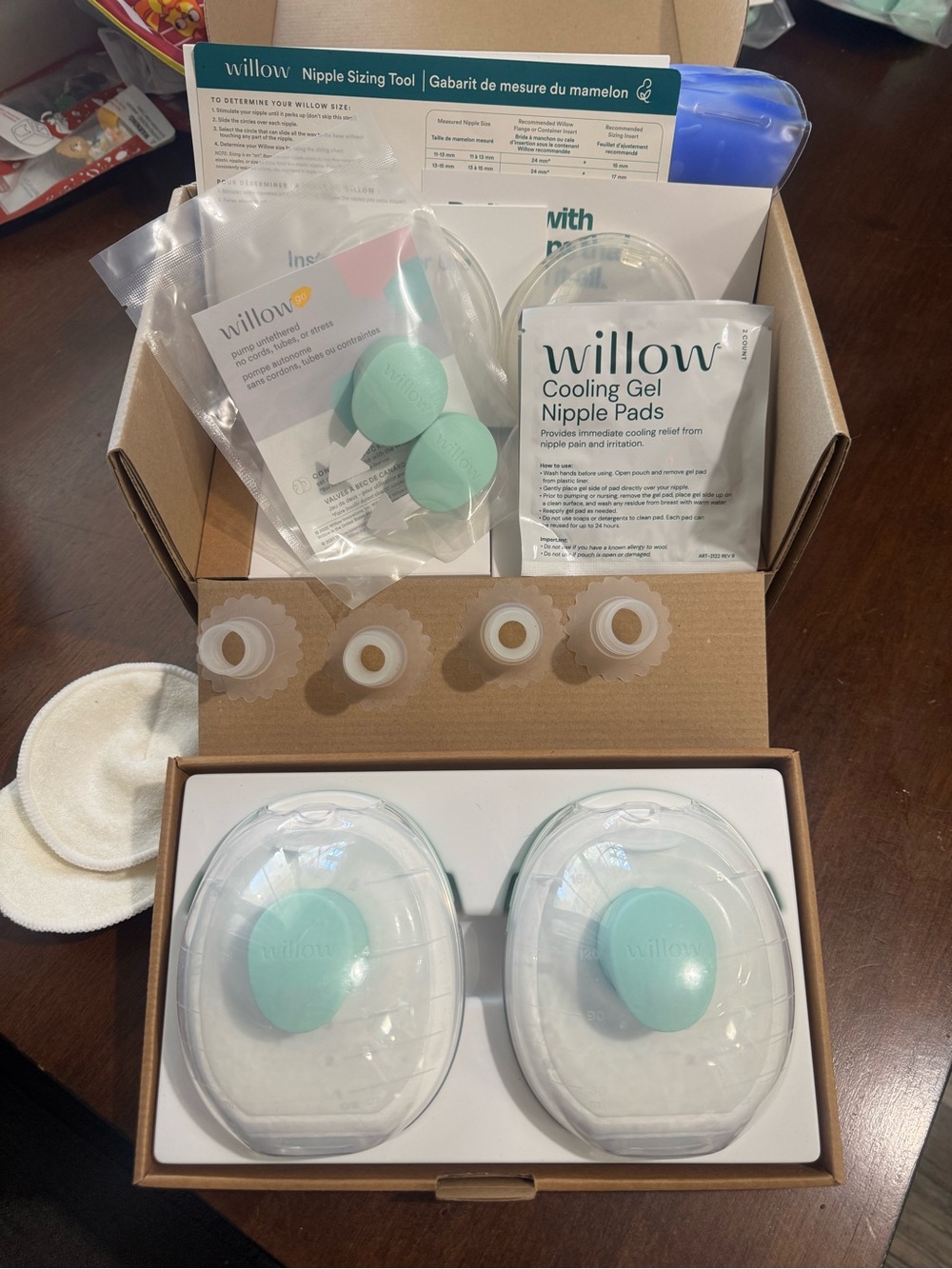 Williow go pump and accessories